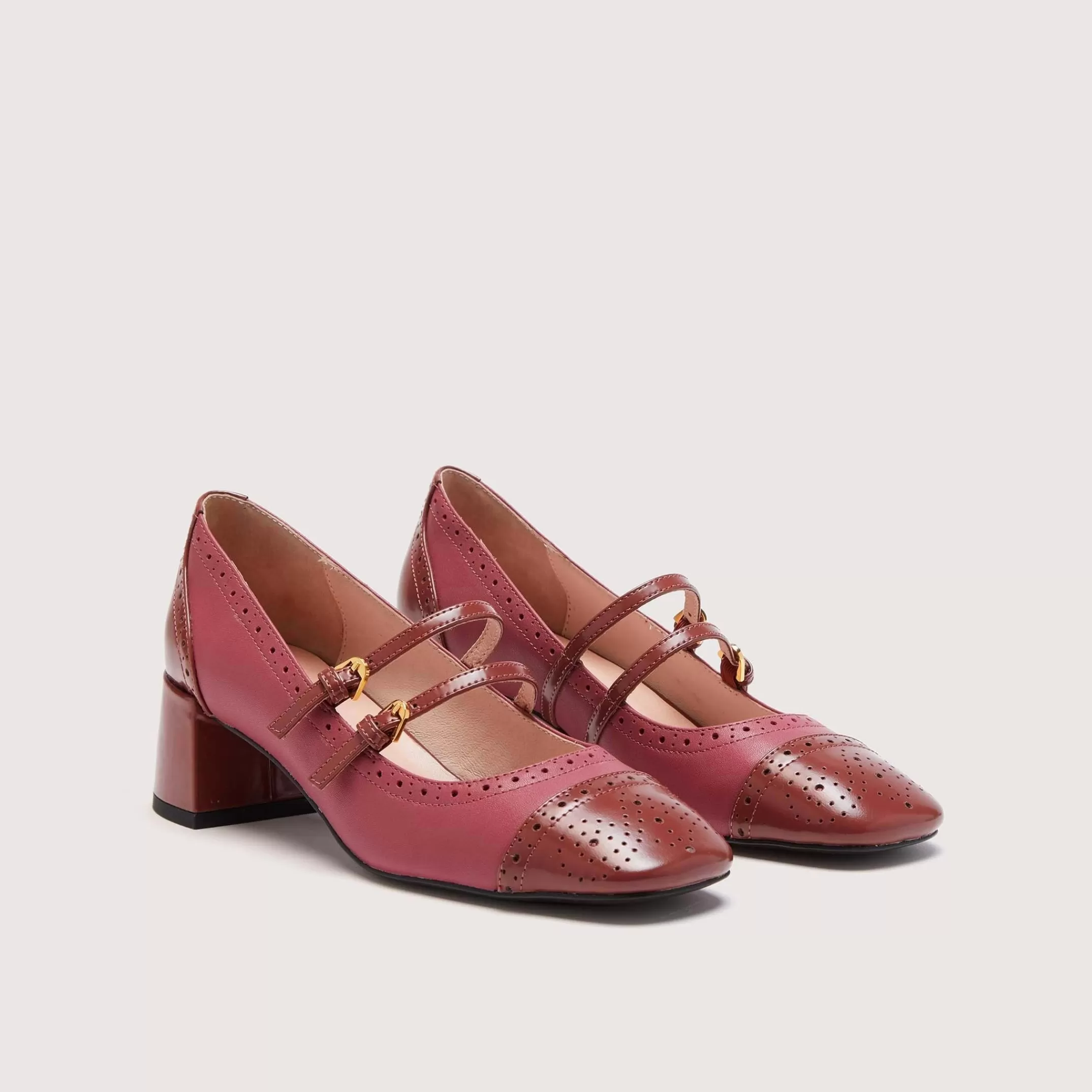 Discount Magalù Shiny Brogue Bicolor Décolleté